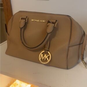 Michael Kors Beige Leather Satchel
